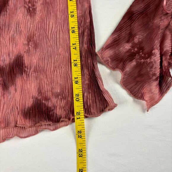 Toomi Pink Boho Bell Sleeve Top - Size M - Picture 8 of 11